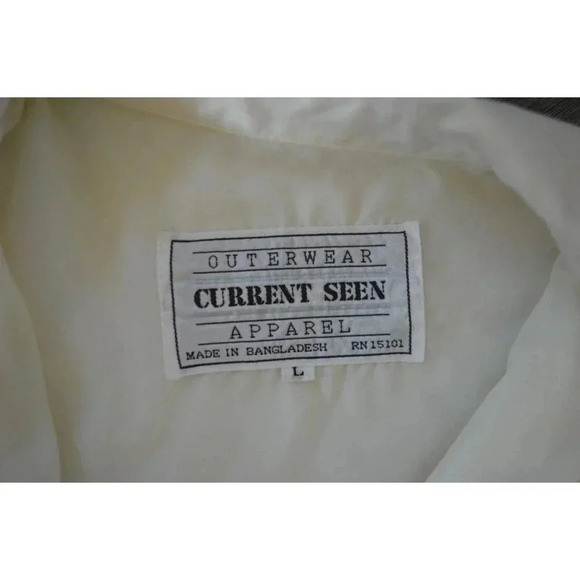 Current Seen Women's Vintage White Cotton/Polyester Jacket L - Picture 4 of 8
